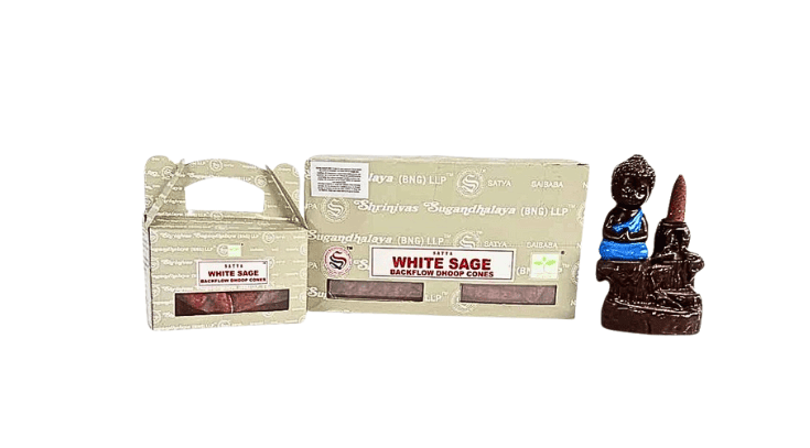 Satya White Sage Backflow Cones